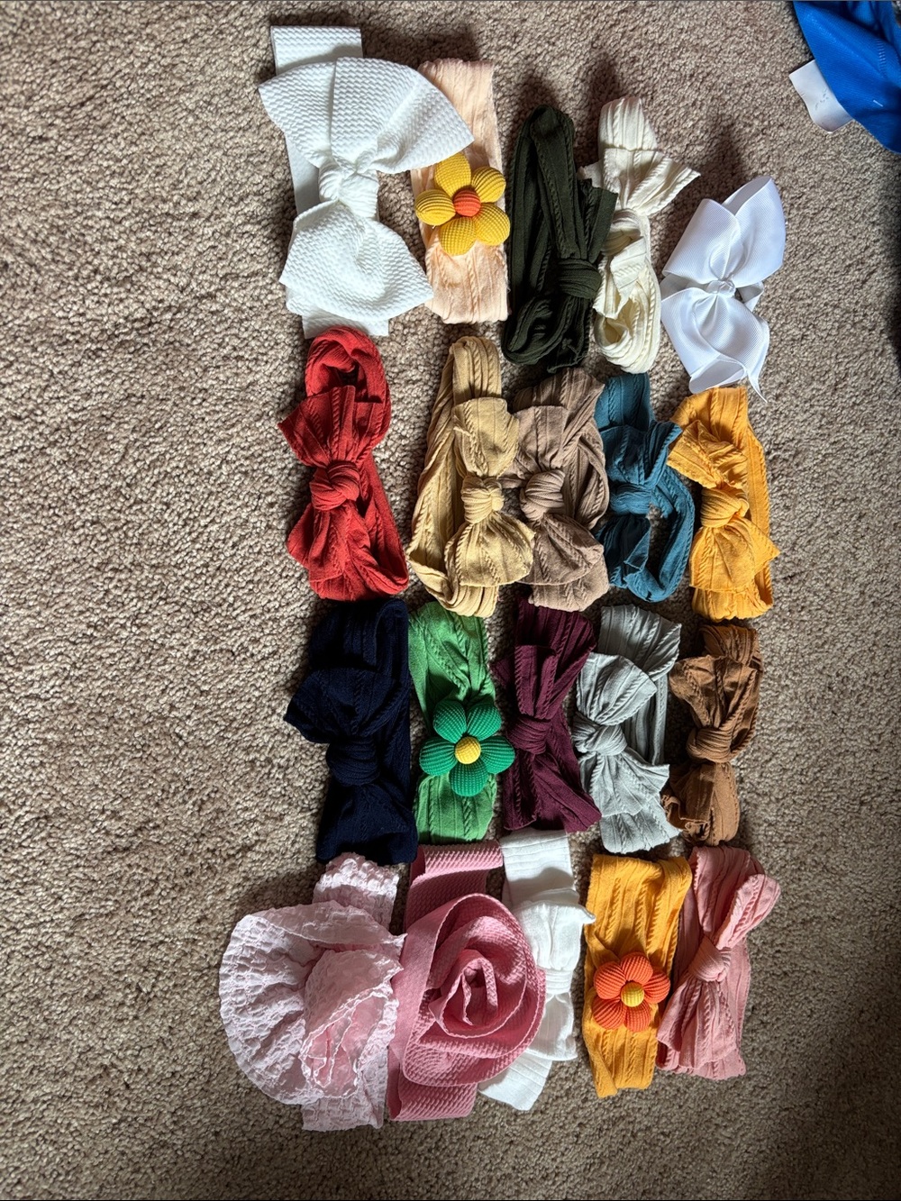 20 baby headbands Assorted Baby Headband Set - Multi Color